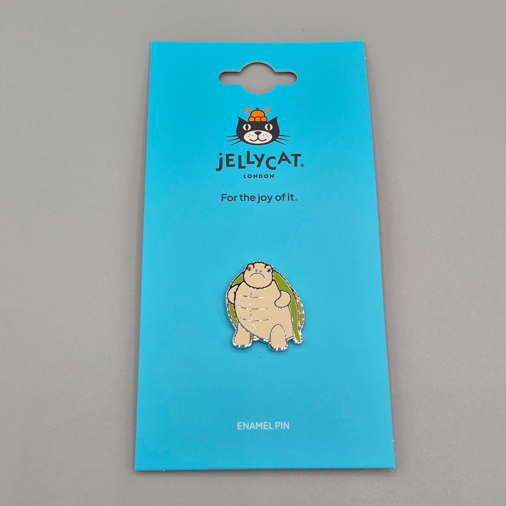 Jellycat Timmy Turtle Enamel Pin Green Tan Animal Collectible PIN6TIM New NIP